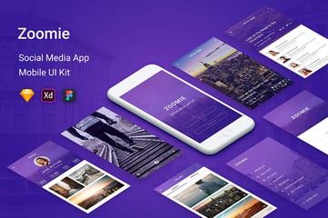 Zoomie - Social Media Mobile UI App